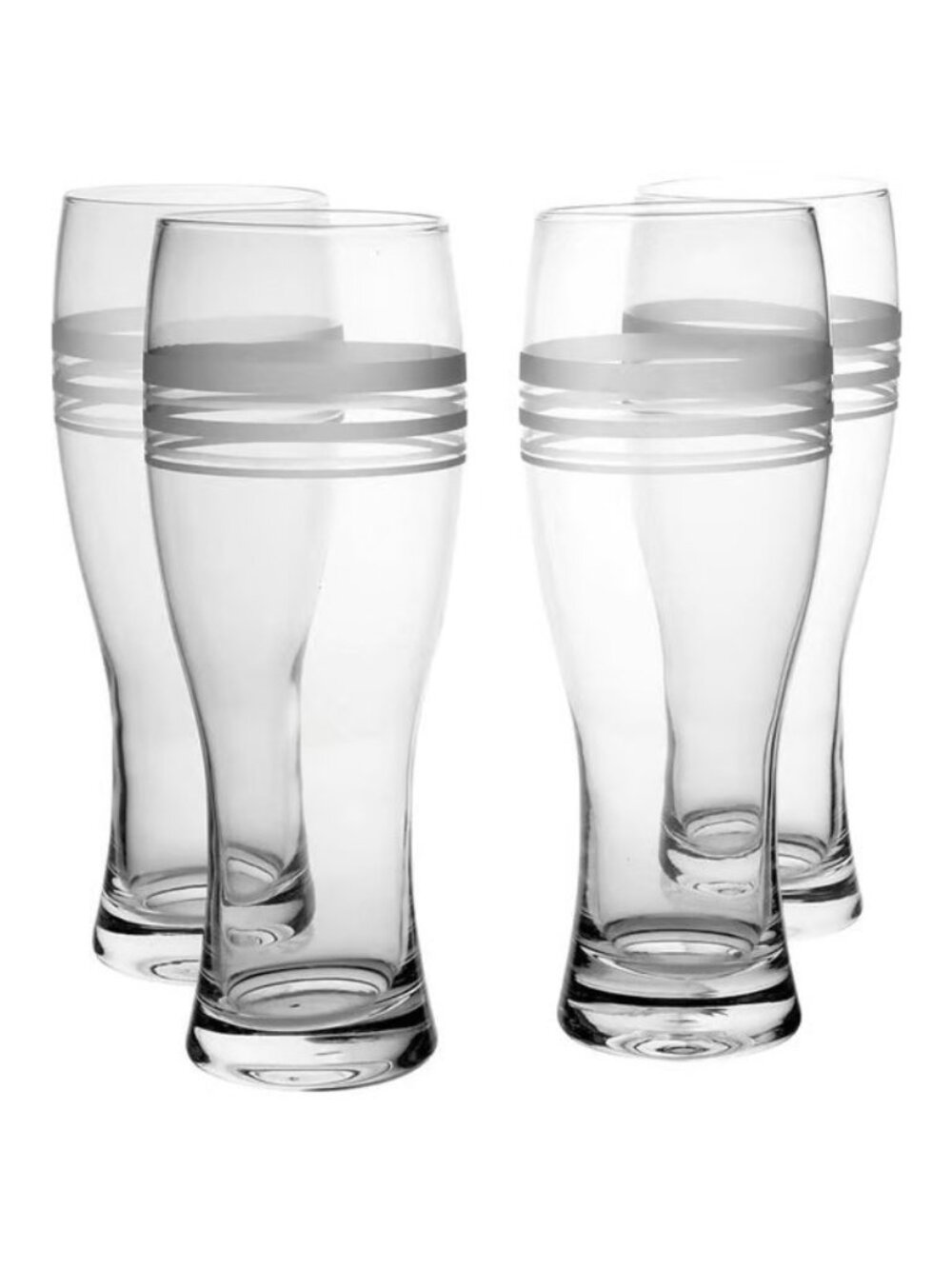 kate spade new york Library Stripe 4-piece Wheat Beer Glass Set by Lenox